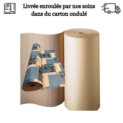 TOILE CIREE EPAISSE LIVREE ENROULEE DANS UN CARTON