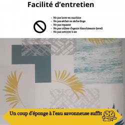 FACILITE D'ENTRETIEN DE CETTE TOILE CIREE
