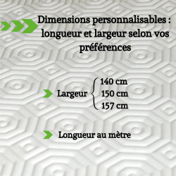 PROTECTION DE TABLE EPAISSE 3 LARGEUR AU CHOIX LONGUEUR SUR MESURE