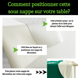 PROTECTION DE TABLE EPAISSE 3 LARGEUR AU CHOIX LONGUEUR SUR MESURE