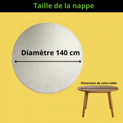 SOUS NAPPE BLANCHE 140 CM DE DIAMETRE