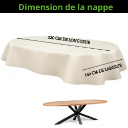 SOUS NAPPE BULGOMME OVALE 140 X 220 CM