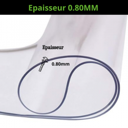 TOILE CIREE CRISTAL EPAISSEUR 0.80MM