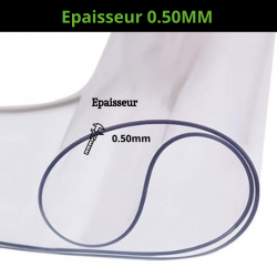 TOILE CIREE TRANSPARENTE EPAISSEUR 0.50MM