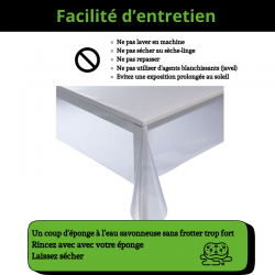 FACILITE D ENTRETIEN DE CETTE NAPPE CRISTAL