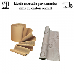 TOILE CIREE EPAISSE LIVREE ENROULEE DANS UN CARTON