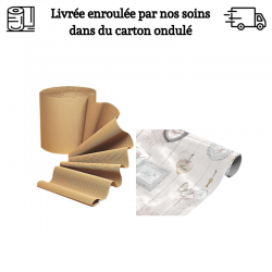 TOILE CIREE EPAISSE LIVREE ENROULEE DANS UN CARTON