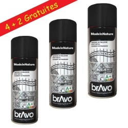 peinture déco en spray couleur noir Métallisé