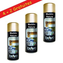 Lot de 6 bombe de peinture Effet Déco Métallisé or