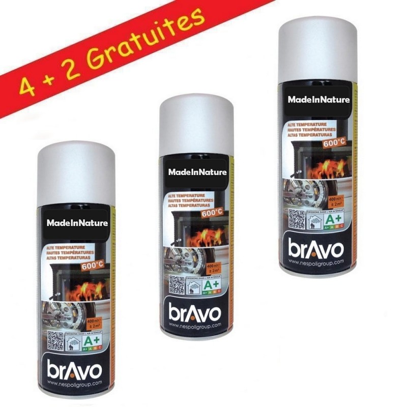 Bombe de peinture hautes températures Aluminium