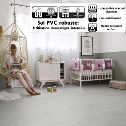 sol pvc rouleau chambre