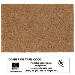 tapis brosse coco personnalisé