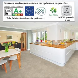sol pvc cuisine imitation carrelage