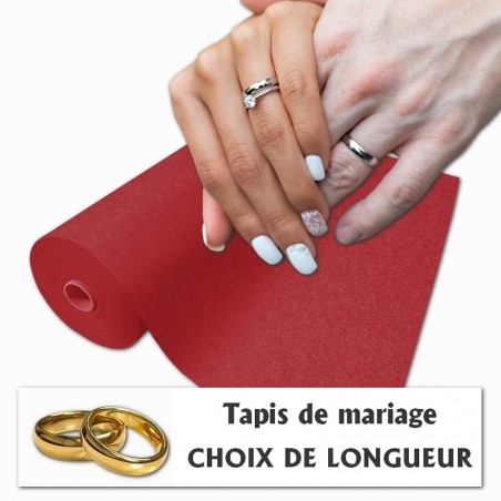 tapis de mariage personnalisé bordeaux