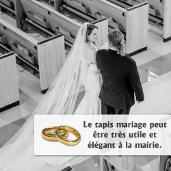 tapis pour cérémonie mariage or moutarde