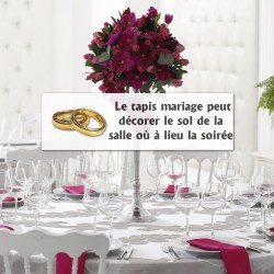 tapis salle de mariage or moutarde