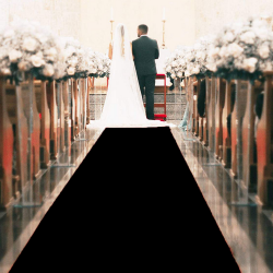 tapis de cérémonie mariage noir largeur 2 mètres