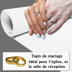 tapis cérémonie nuptiale blanc