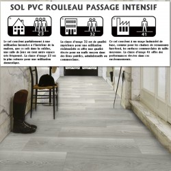sol PVC rouleau passage intensif