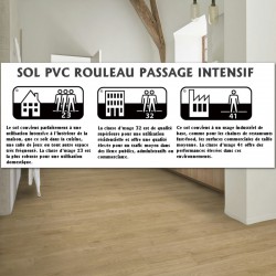 sol PVC rouleau passage intensif