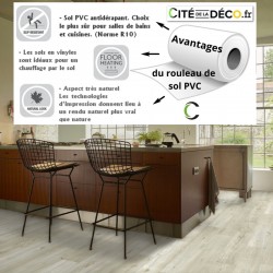 sol PVC cuisine rouleau