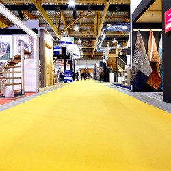 tapis jaune cérémonie et stand