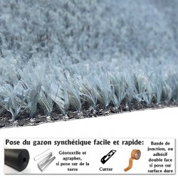 gazon synthétique autour piscine