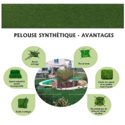 gazon synthétique grande largeur vert
