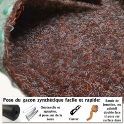 gazon synthétique grande largeur mètres