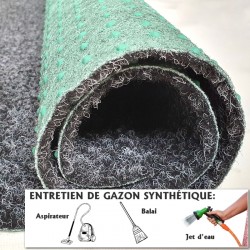 moquette gazon anthracite grande largeur
