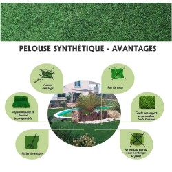 tapis en gazon synthétique en grande largeur