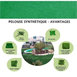 rouleau de tapis en gazon synthétique en grande largeur vert