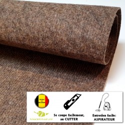 moquette marron grande largeur