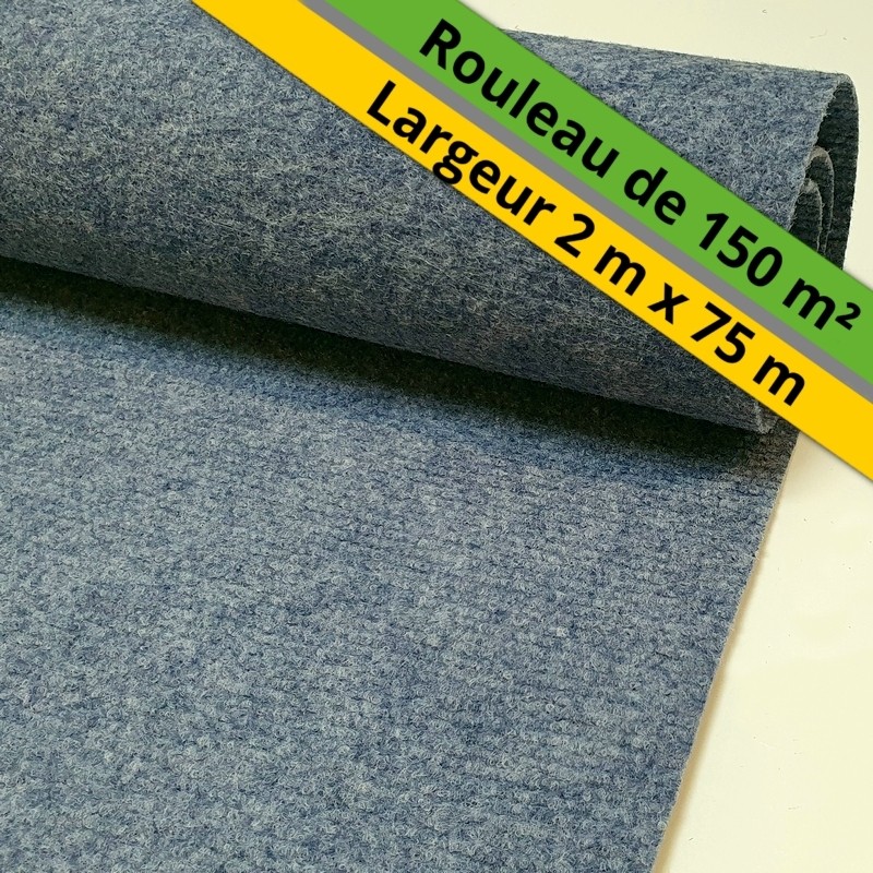 rouleau de moquette événementielle grande largeur bleue