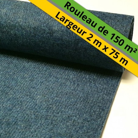 moquette en 2 mètres de large et 4 mètres de large bleu marine