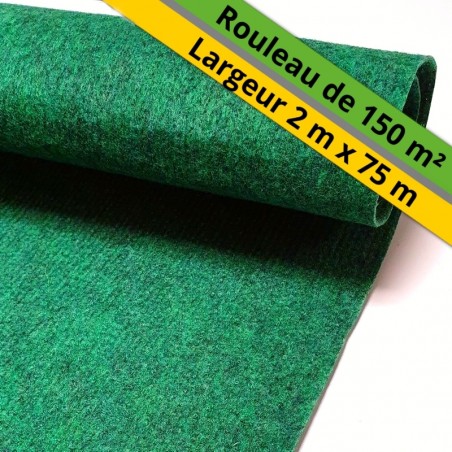 moquette en 2 mètres de large et 4 mètres de large vert foncé
