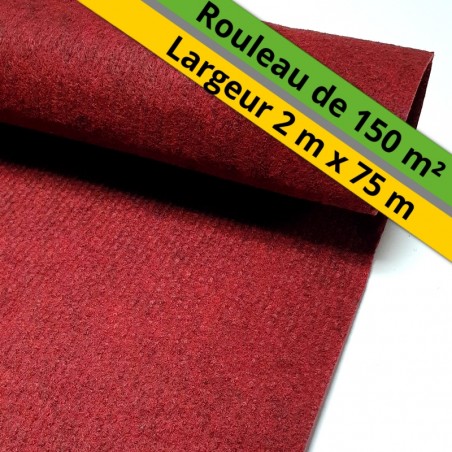 moquette en 2 mètres de large et 4 mètres de large rouge