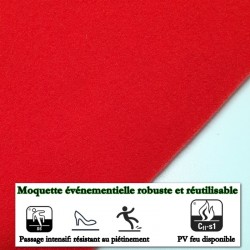 moquette événementielle pas chère rouge