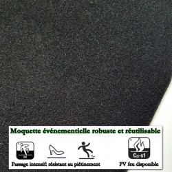 moquette événementielle pas chère noire