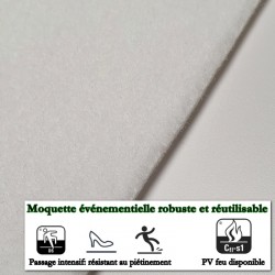 moquette événementielle pas chère blanche grande taille