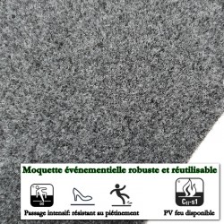 moquette événementielle pas chère grise