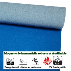 tapis de cérémonie bleu