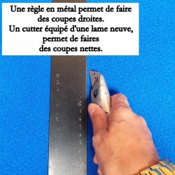 comment couper une moquette événementielle