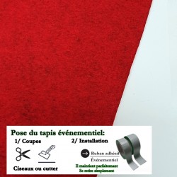tapis de cérémonie et mariage rouge