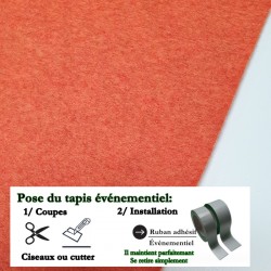 pose de moquette événementielle orange