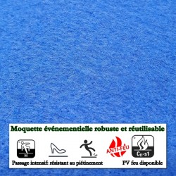 tapis de cérémonie et mariage bleu grande largeur