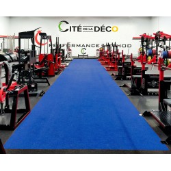 Tapis bleu salle de sport