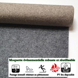 tapis de salon stand expo gris