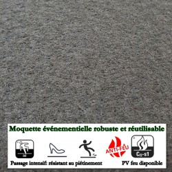 tapis de cérémonie personnalisé gris souris