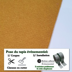 tapis de cérémonie et mariage or